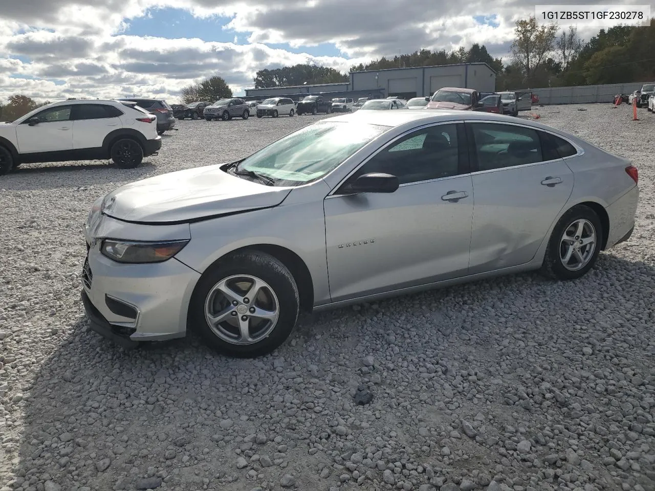 2016 Chevrolet Malibu Ls VIN: 1G1ZB5ST1GF230278 Lot: 75429584