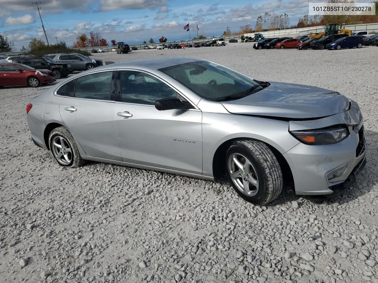 2016 Chevrolet Malibu Ls VIN: 1G1ZB5ST1GF230278 Lot: 75429584