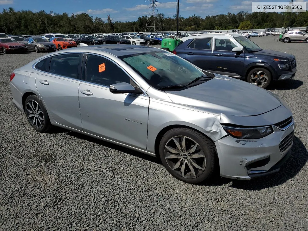 2016 Chevrolet Malibu Lt VIN: 1G1ZE5ST4GF315560 Lot: 76899934