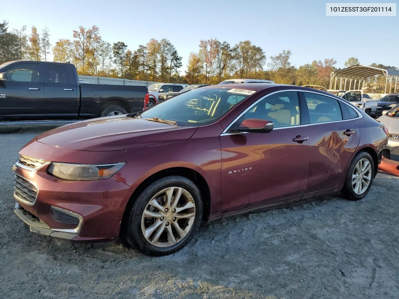 2016 Chevrolet Malibu Lt VIN: 1G1ZE5ST3GF201114 Lot: 76999174