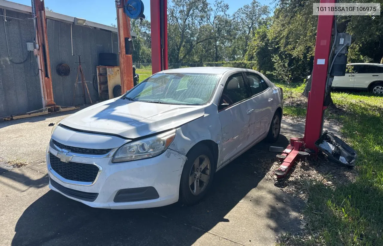 2016 Chevrolet Malibu Limited Ls VIN: 1G11B5SA1GF106975 Lot: 78011994