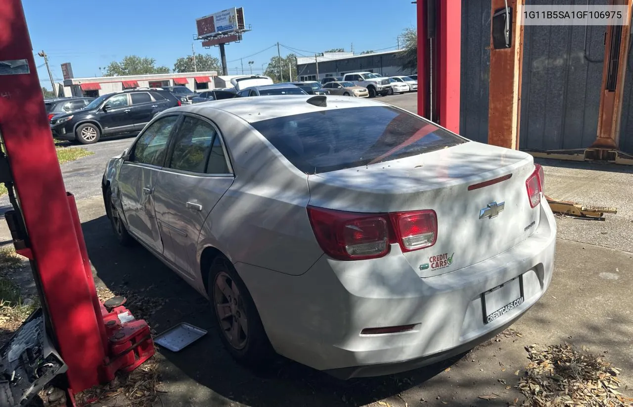 2016 Chevrolet Malibu Limited Ls VIN: 1G11B5SA1GF106975 Lot: 78011994