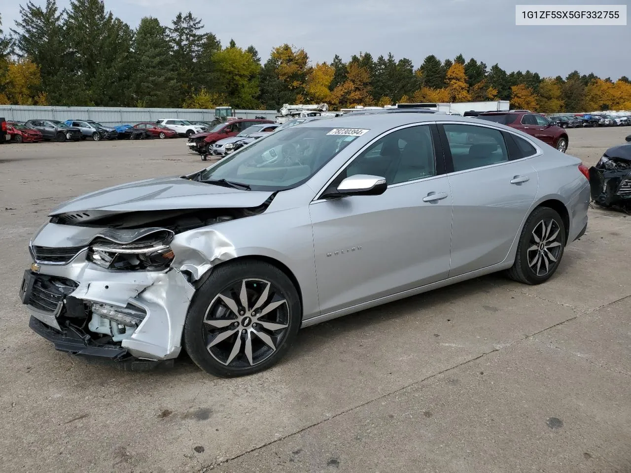 2016 Chevrolet Malibu Lt VIN: 1G1ZF5SX5GF332755 Lot: 78230394