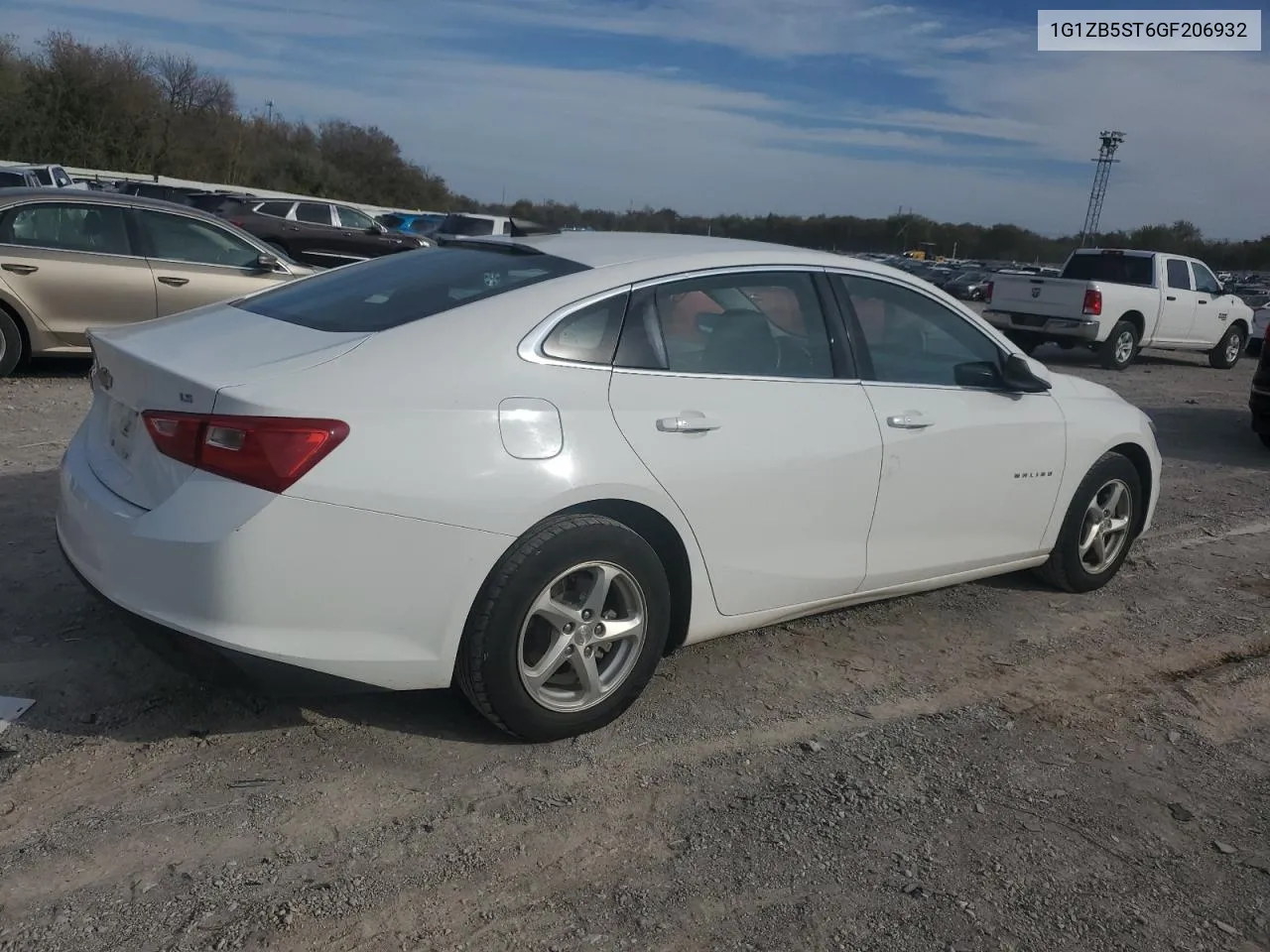 2016 Chevrolet Malibu Ls VIN: 1G1ZB5ST6GF206932 Lot: 80011034