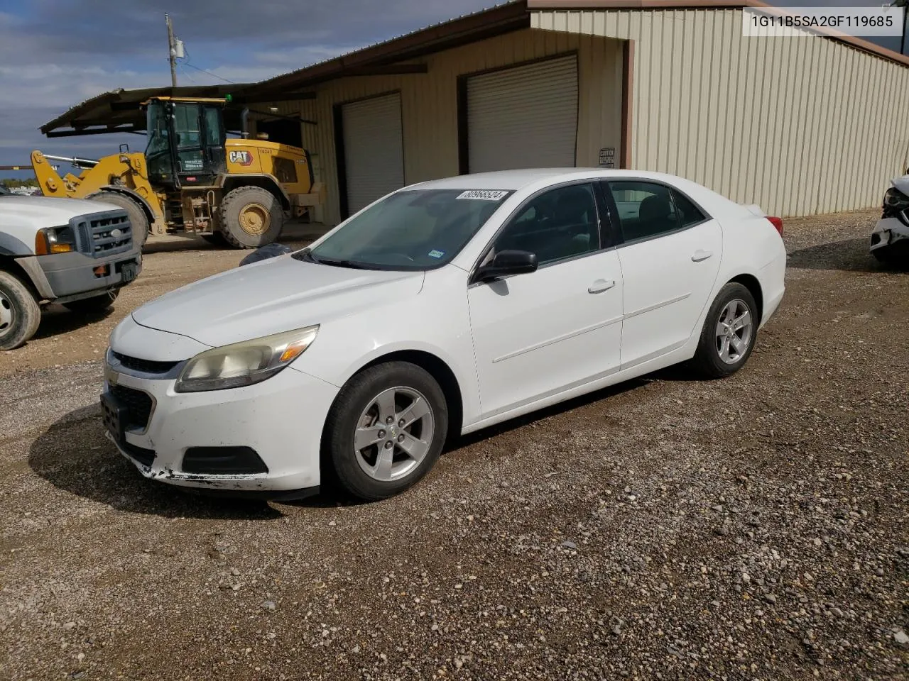 2016 Chevrolet Malibu Limited Ls VIN: 1G11B5SA2GF119685 Lot: 80966524