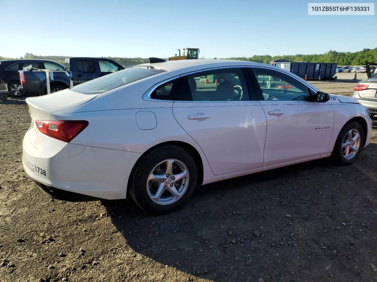 2017 Chevrolet Malibu Ls VIN: 1G1ZB5ST6HF135331 Lot: 52914274