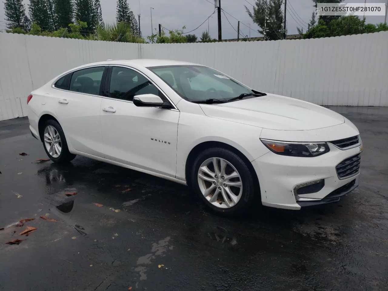 1G1ZE5ST0HF281070 2017 Chevrolet Malibu Lt