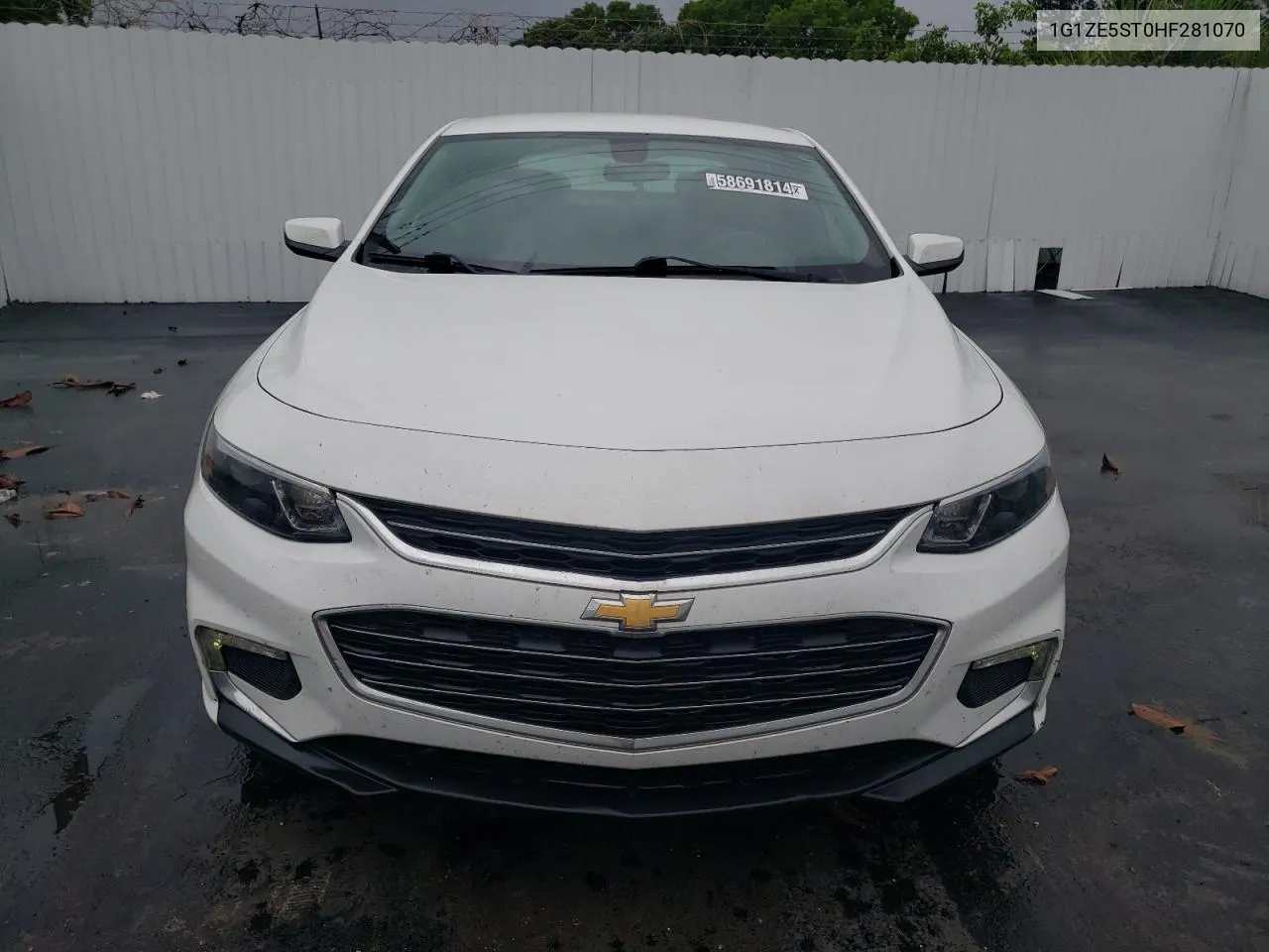 1G1ZE5ST0HF281070 2017 Chevrolet Malibu Lt