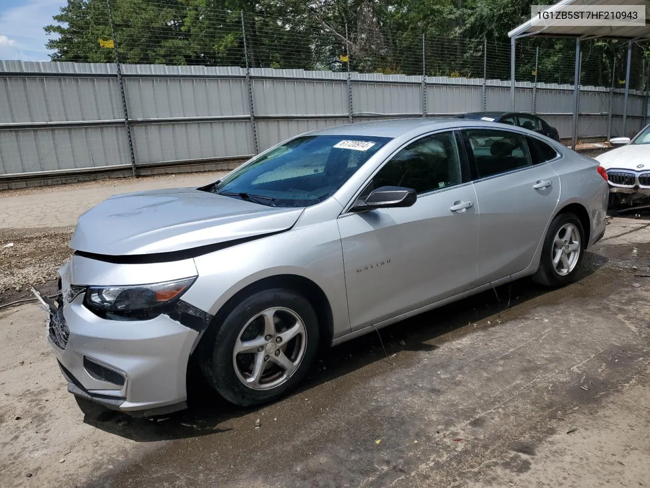 1G1ZB5ST7HF210943 2017 Chevrolet Malibu Ls