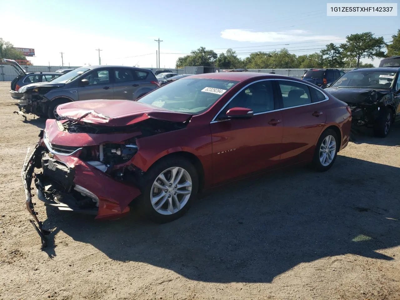 2017 Chevrolet Malibu Lt VIN: 1G1ZE5STXHF142337 Lot: 62329284