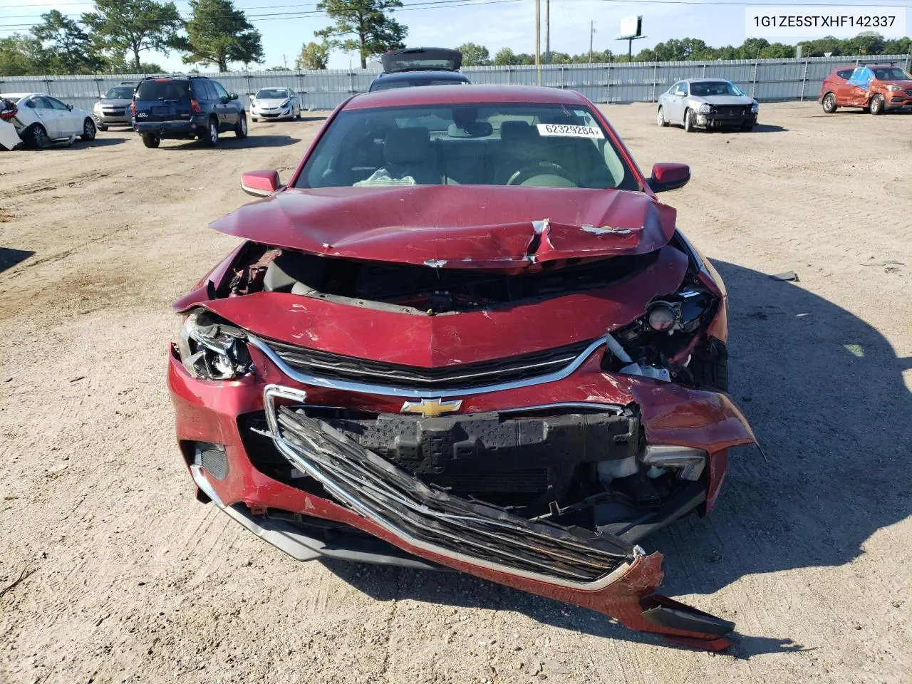 2017 Chevrolet Malibu Lt VIN: 1G1ZE5STXHF142337 Lot: 62329284