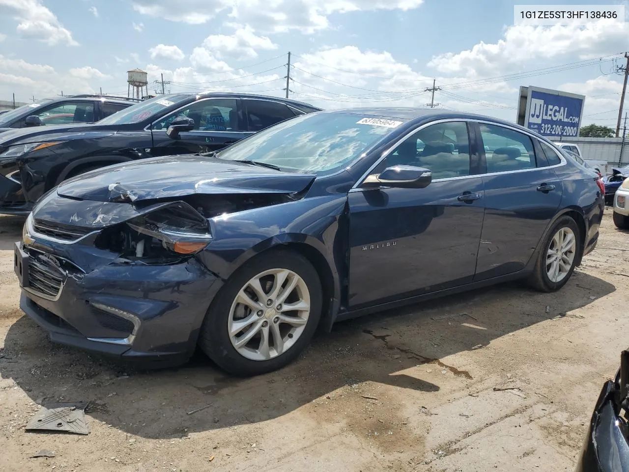 2017 Chevrolet Malibu Lt VIN: 1G1ZE5ST3HF138436 Lot: 63105964