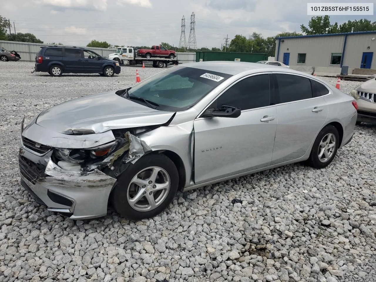 2017 Chevrolet Malibu Ls VIN: 1G1ZB5ST6HF155515 Lot: 64596604