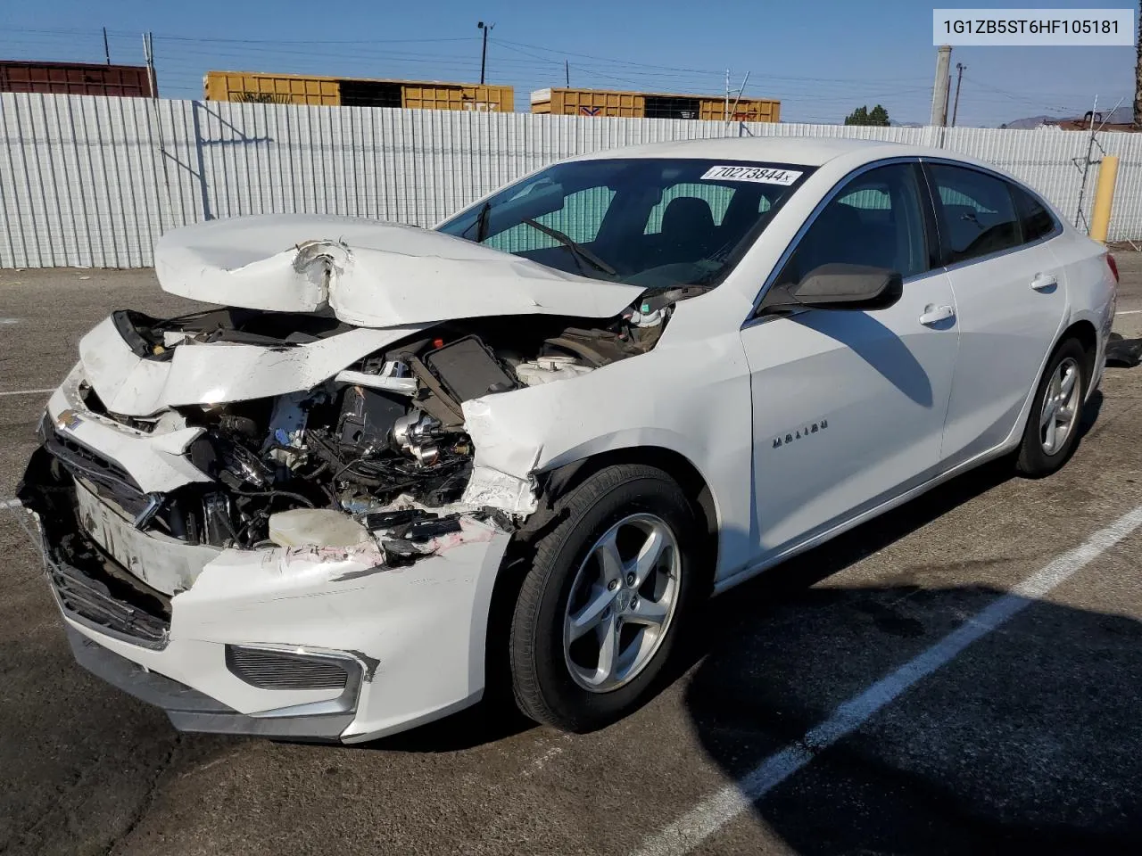 2017 Chevrolet Malibu Ls VIN: 1G1ZB5ST6HF105181 Lot: 70273844