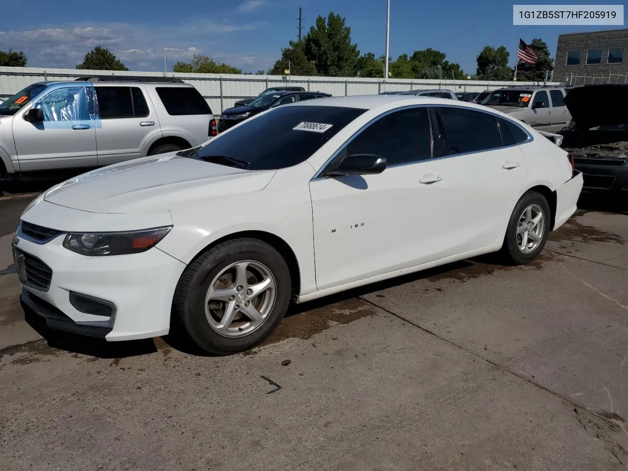 2017 Chevrolet Malibu Ls VIN: 1G1ZB5ST7HF205919 Lot: 70888614