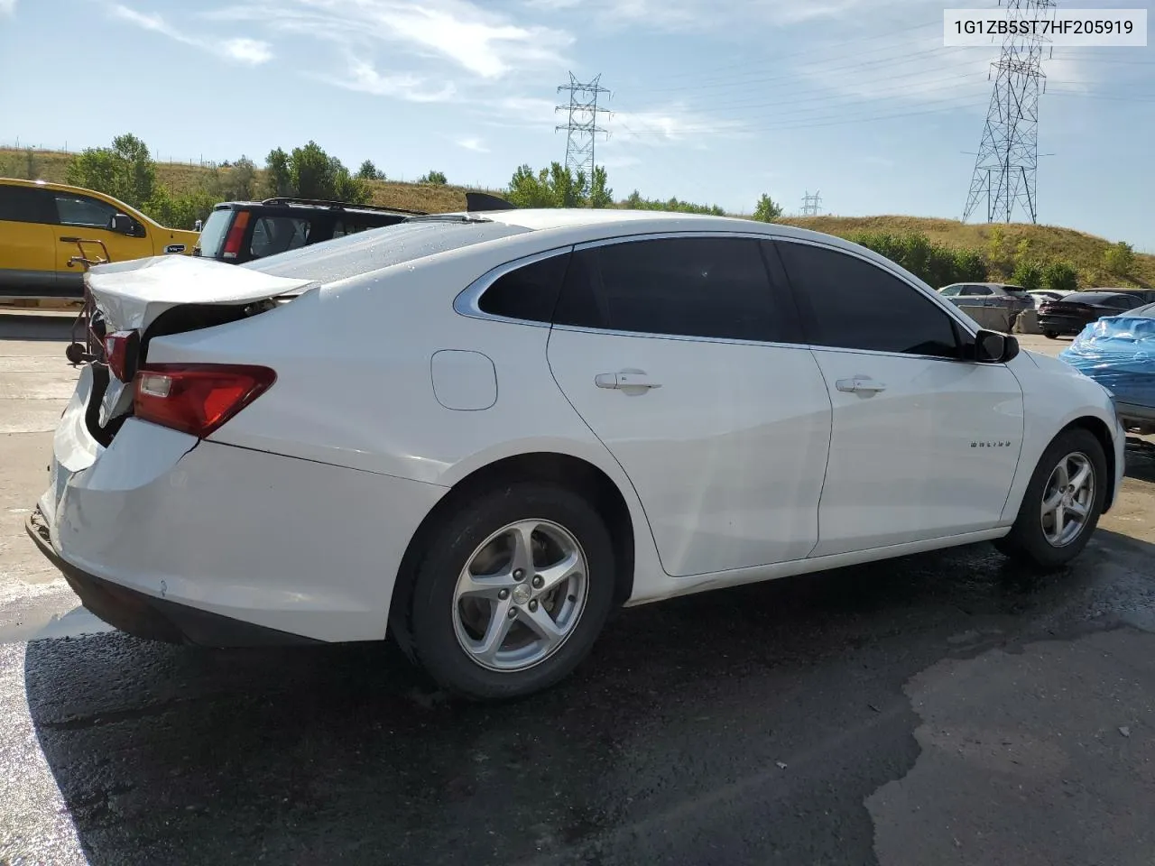 2017 Chevrolet Malibu Ls VIN: 1G1ZB5ST7HF205919 Lot: 70888614