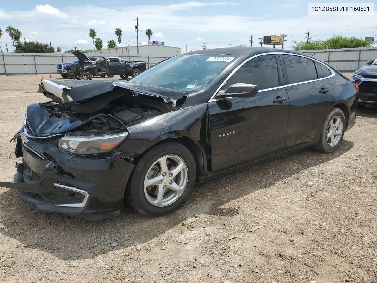 2017 Chevrolet Malibu Ls VIN: 1G1ZB5ST7HF160531 Lot: 71127174