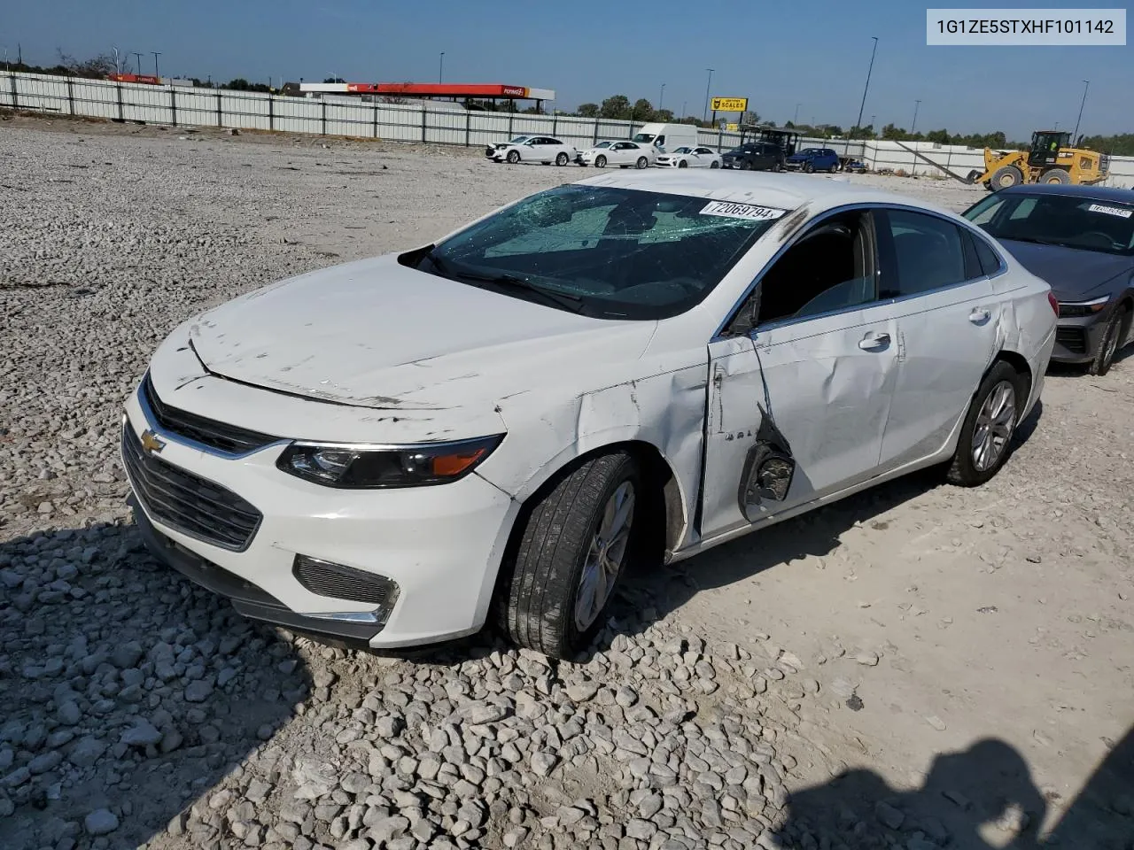 2017 Chevrolet Malibu Lt VIN: 1G1ZE5STXHF101142 Lot: 72069794