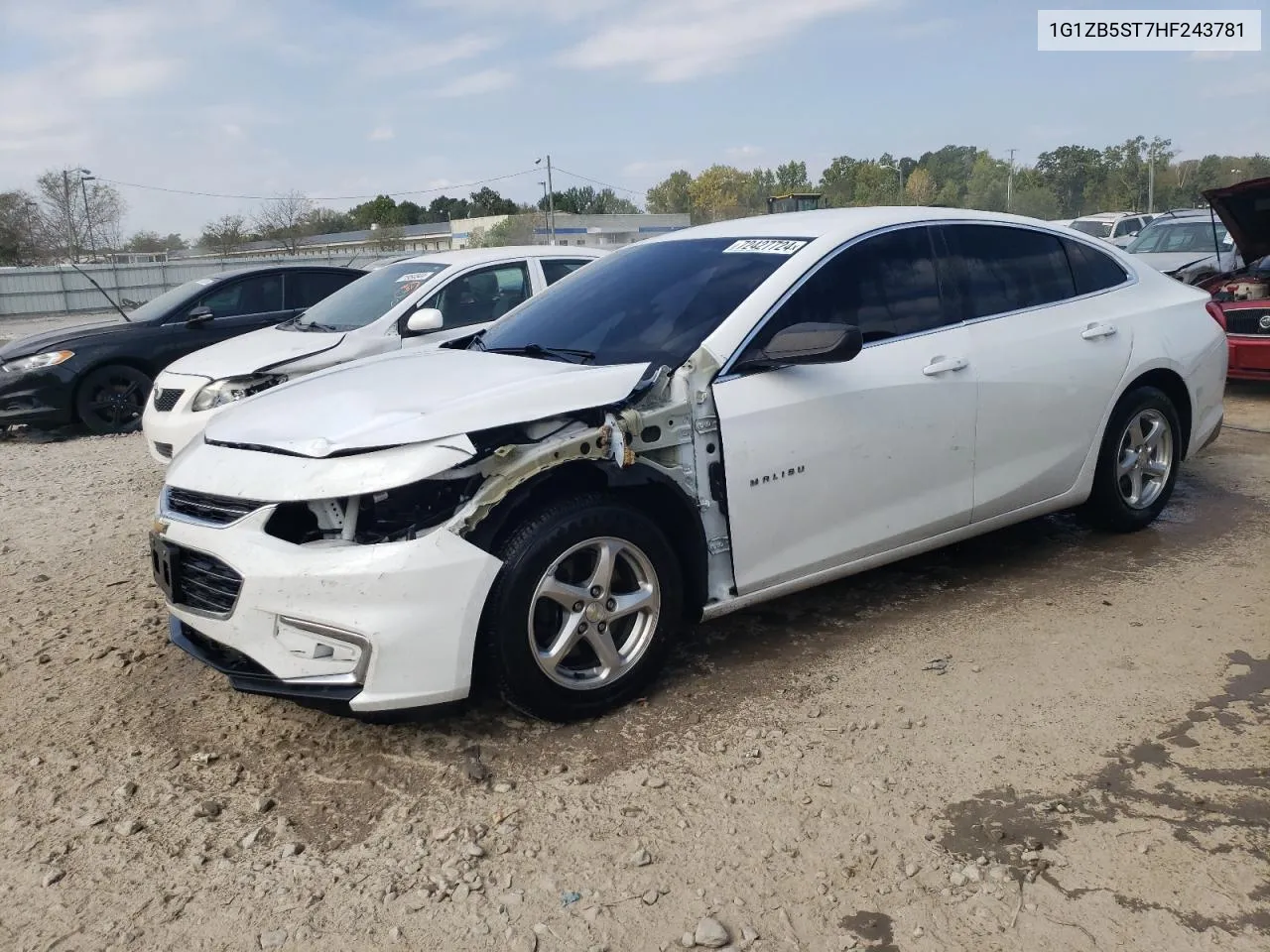 2017 Chevrolet Malibu Ls VIN: 1G1ZB5ST7HF243781 Lot: 72427724