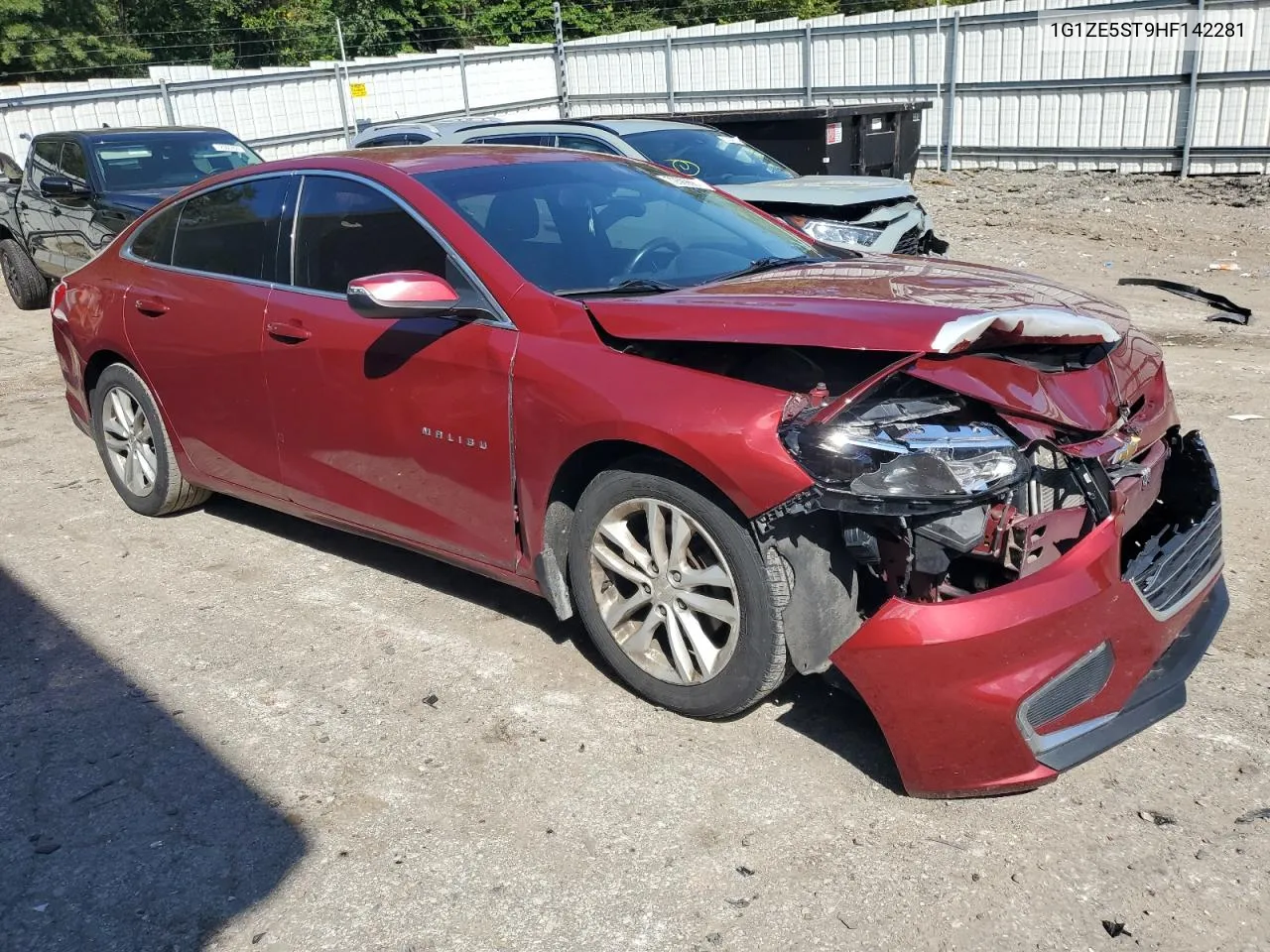 2017 Chevrolet Malibu Lt VIN: 1G1ZE5ST9HF142281 Lot: 72509664