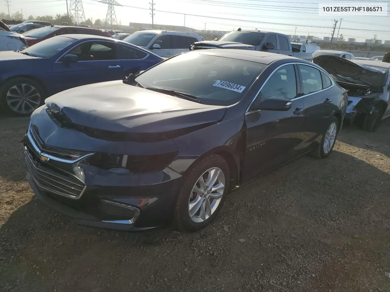 2017 Chevrolet Malibu Lt VIN: 1G1ZE5ST7HF186571 Lot: 74096034