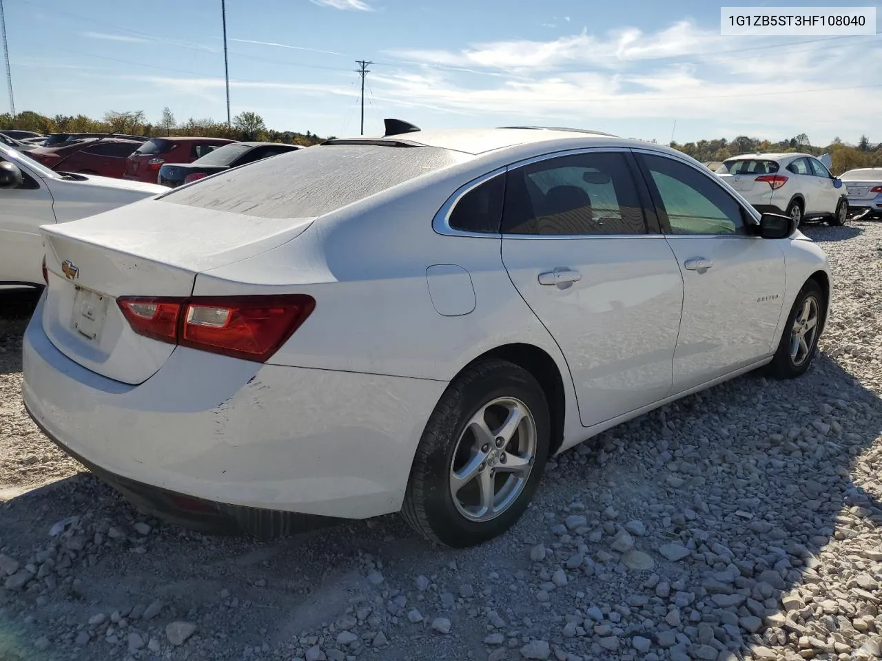 2017 Chevrolet Malibu Ls VIN: 1G1ZB5ST3HF108040 Lot: 74173604