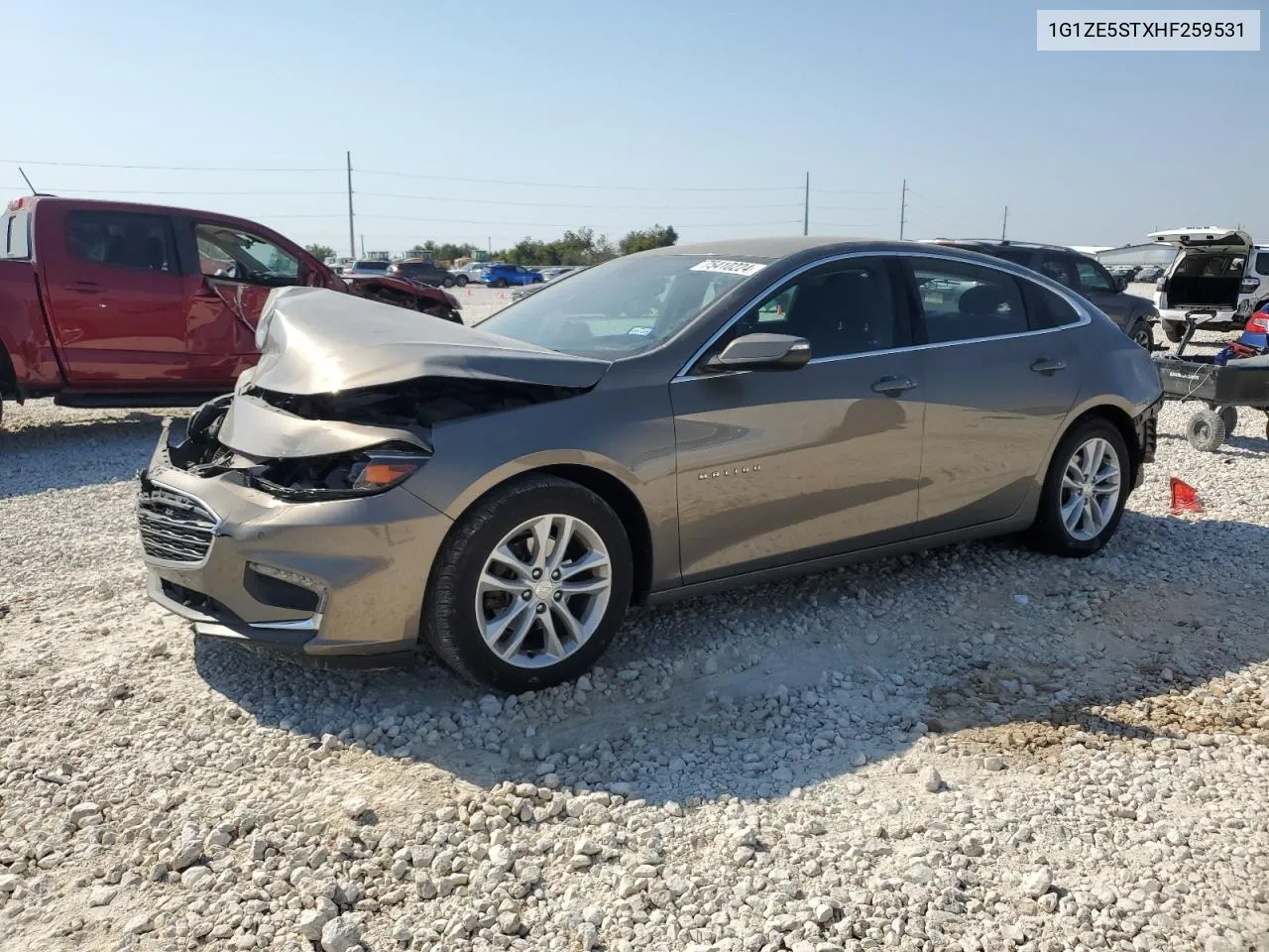 2017 Chevrolet Malibu Lt VIN: 1G1ZE5STXHF259531 Lot: 75410224