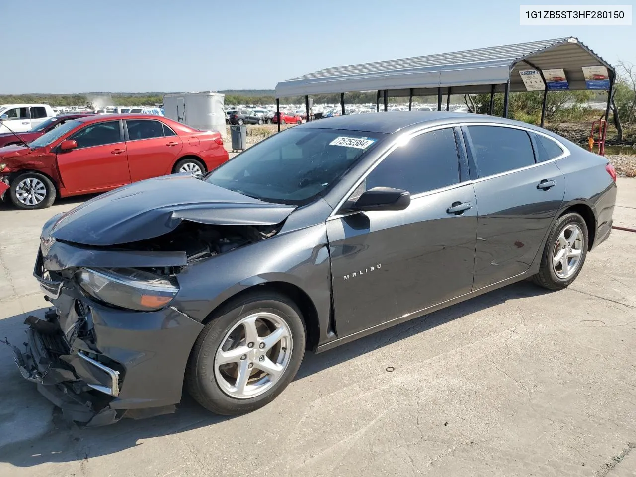 2017 Chevrolet Malibu Ls VIN: 1G1ZB5ST3HF280150 Lot: 75752384