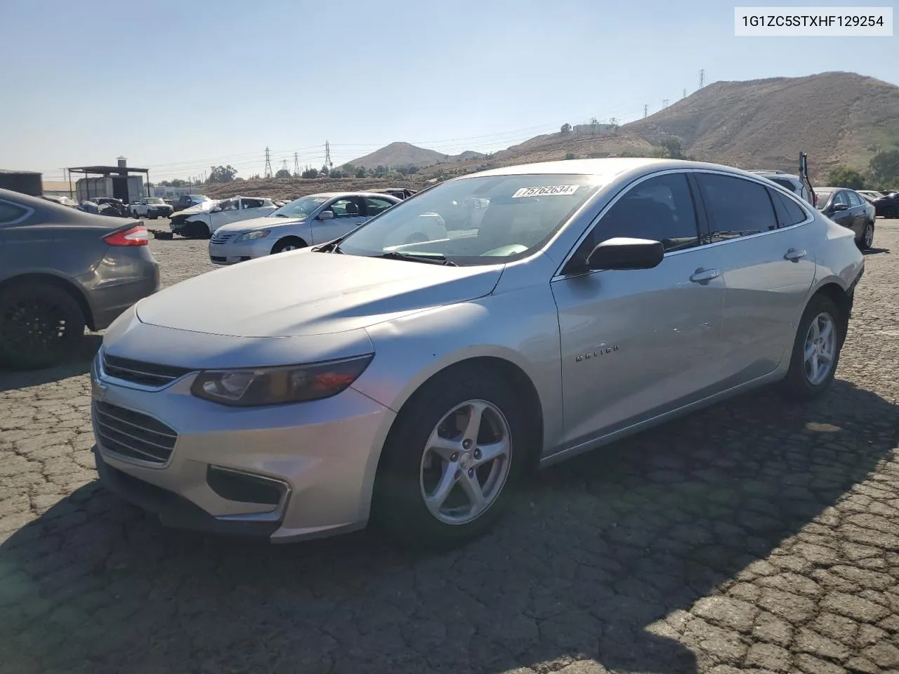 2017 Chevrolet Malibu Ls VIN: 1G1ZC5STXHF129254 Lot: 75762634