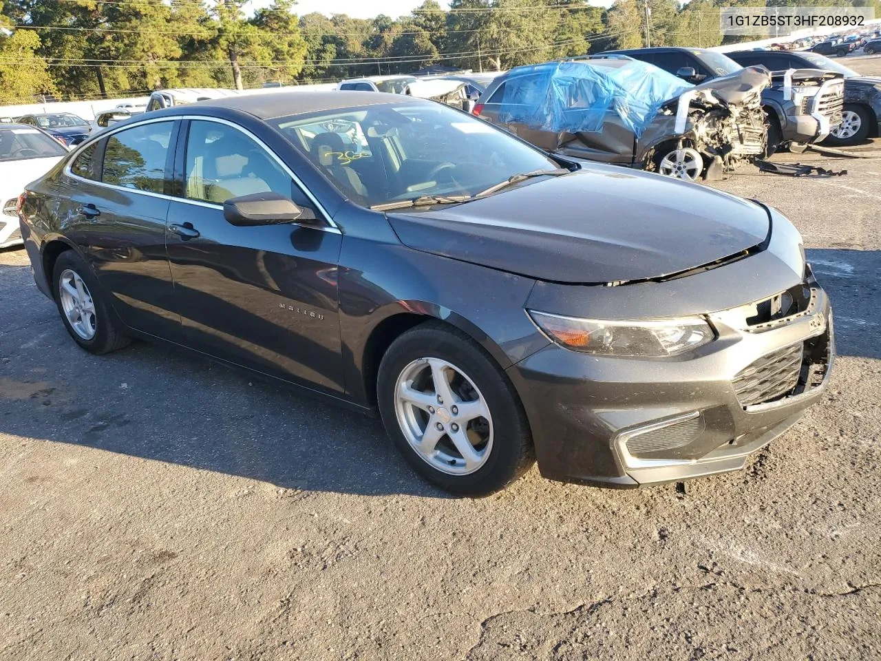 2017 Chevrolet Malibu Ls VIN: 1G1ZB5ST3HF208932 Lot: 76881124