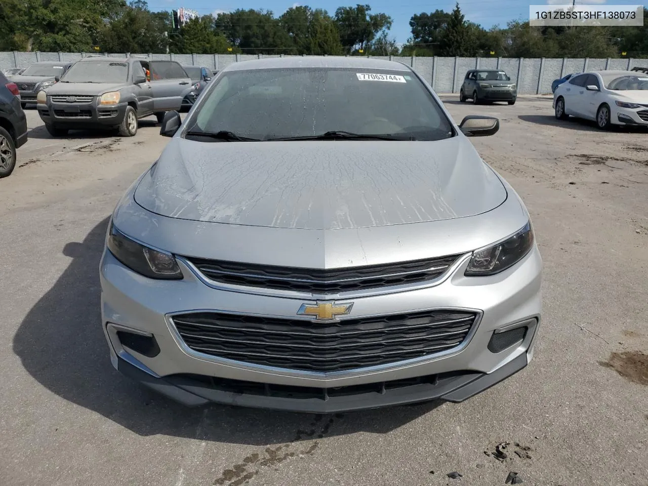 2017 Chevrolet Malibu Ls VIN: 1G1ZB5ST3HF138073 Lot: 77063744