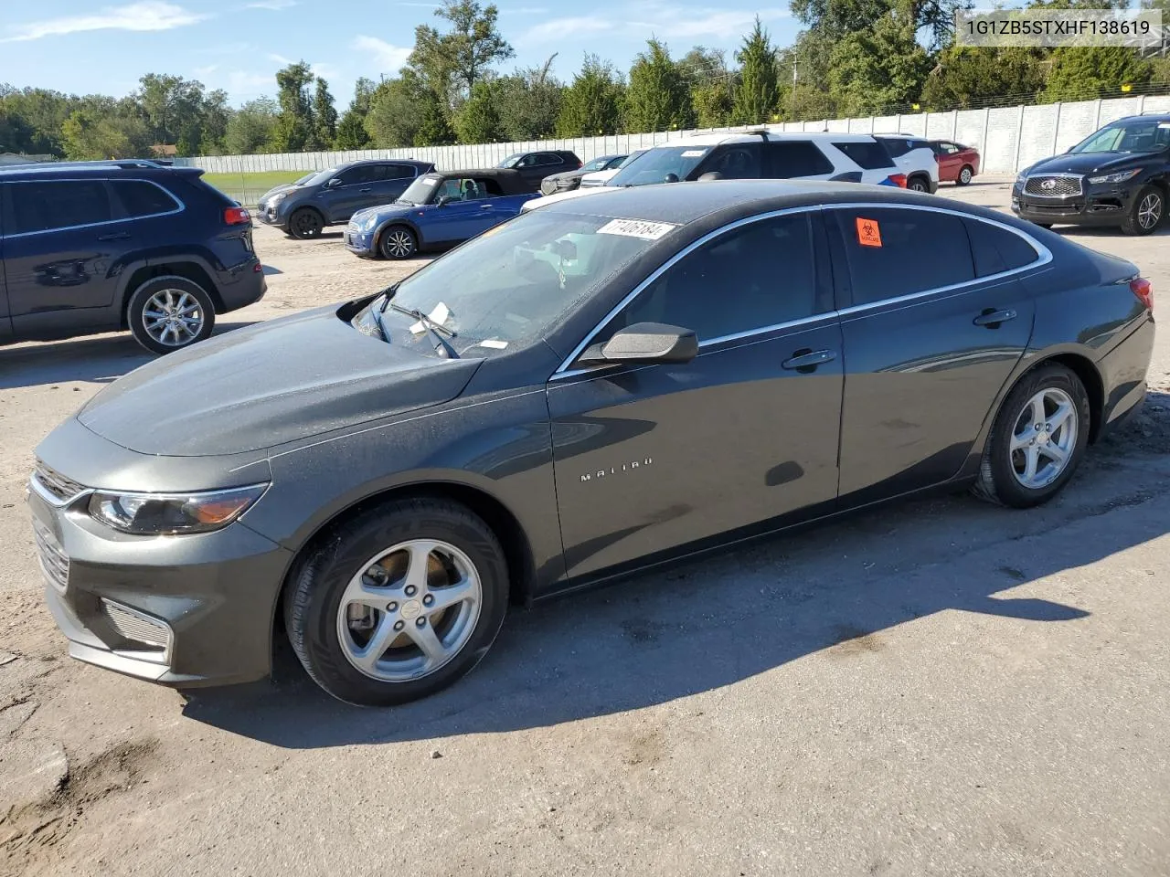 2017 Chevrolet Malibu Ls VIN: 1G1ZB5STXHF138619 Lot: 77406184