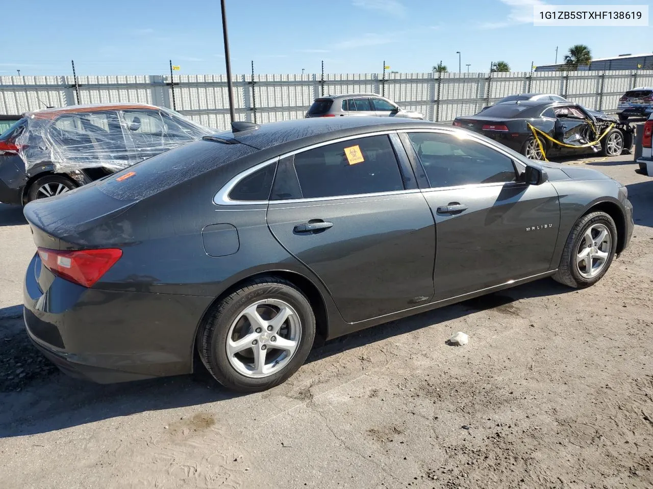 2017 Chevrolet Malibu Ls VIN: 1G1ZB5STXHF138619 Lot: 77406184