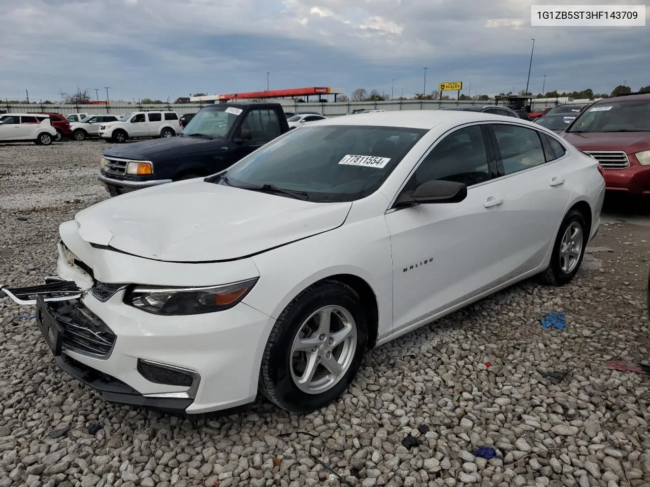 2017 Chevrolet Malibu Ls VIN: 1G1ZB5ST3HF143709 Lot: 77811554