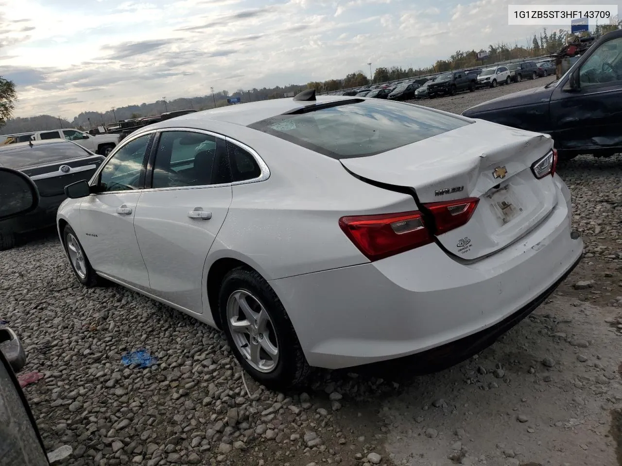 2017 Chevrolet Malibu Ls VIN: 1G1ZB5ST3HF143709 Lot: 77811554