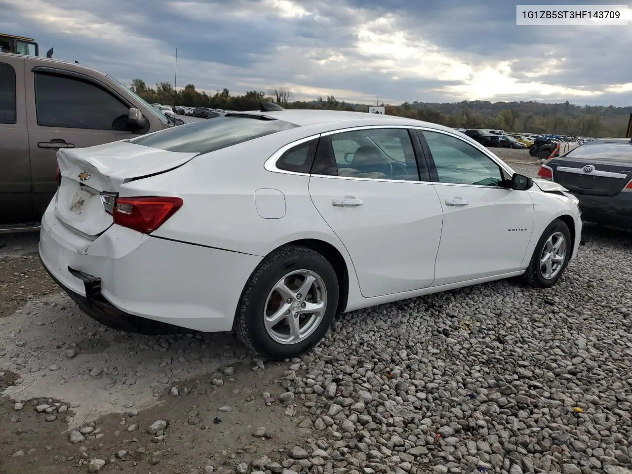 2017 Chevrolet Malibu Ls VIN: 1G1ZB5ST3HF143709 Lot: 77811554