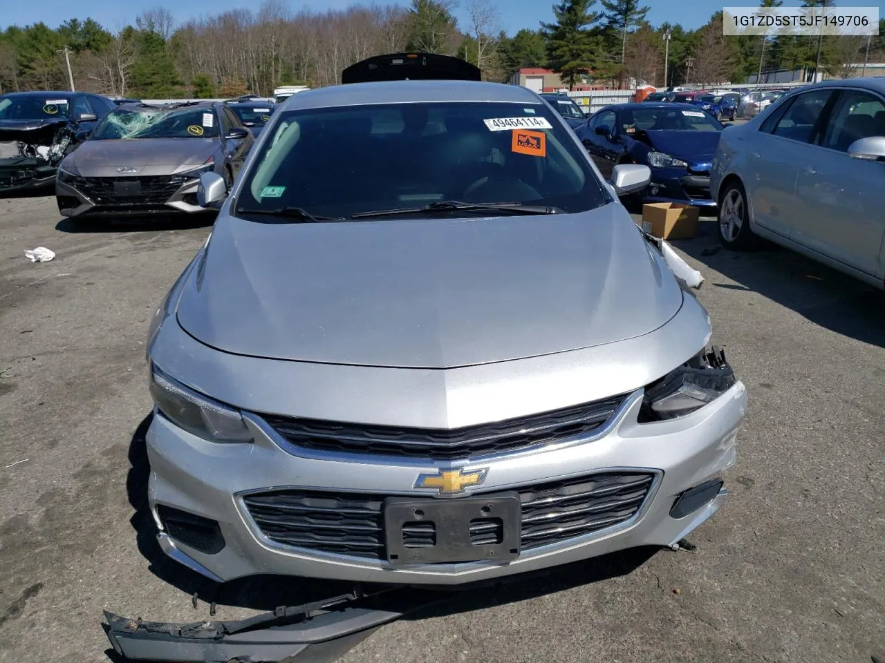 2018 Chevrolet Malibu Lt VIN: 1G1ZD5ST5JF149706 Lot: 49464114