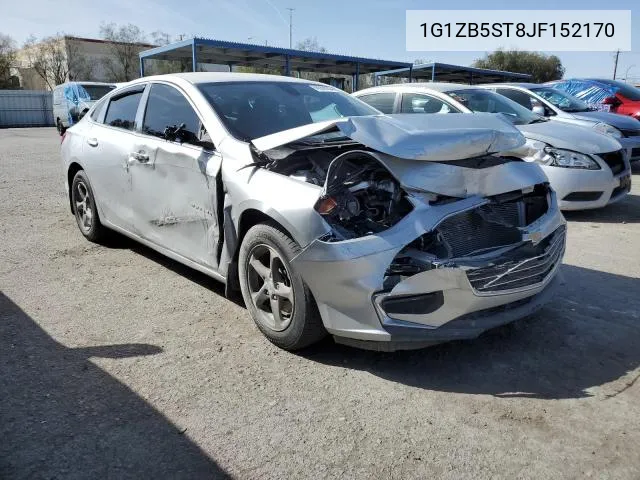 1G1ZB5ST8JF152170 2018 Chevrolet Malibu Ls