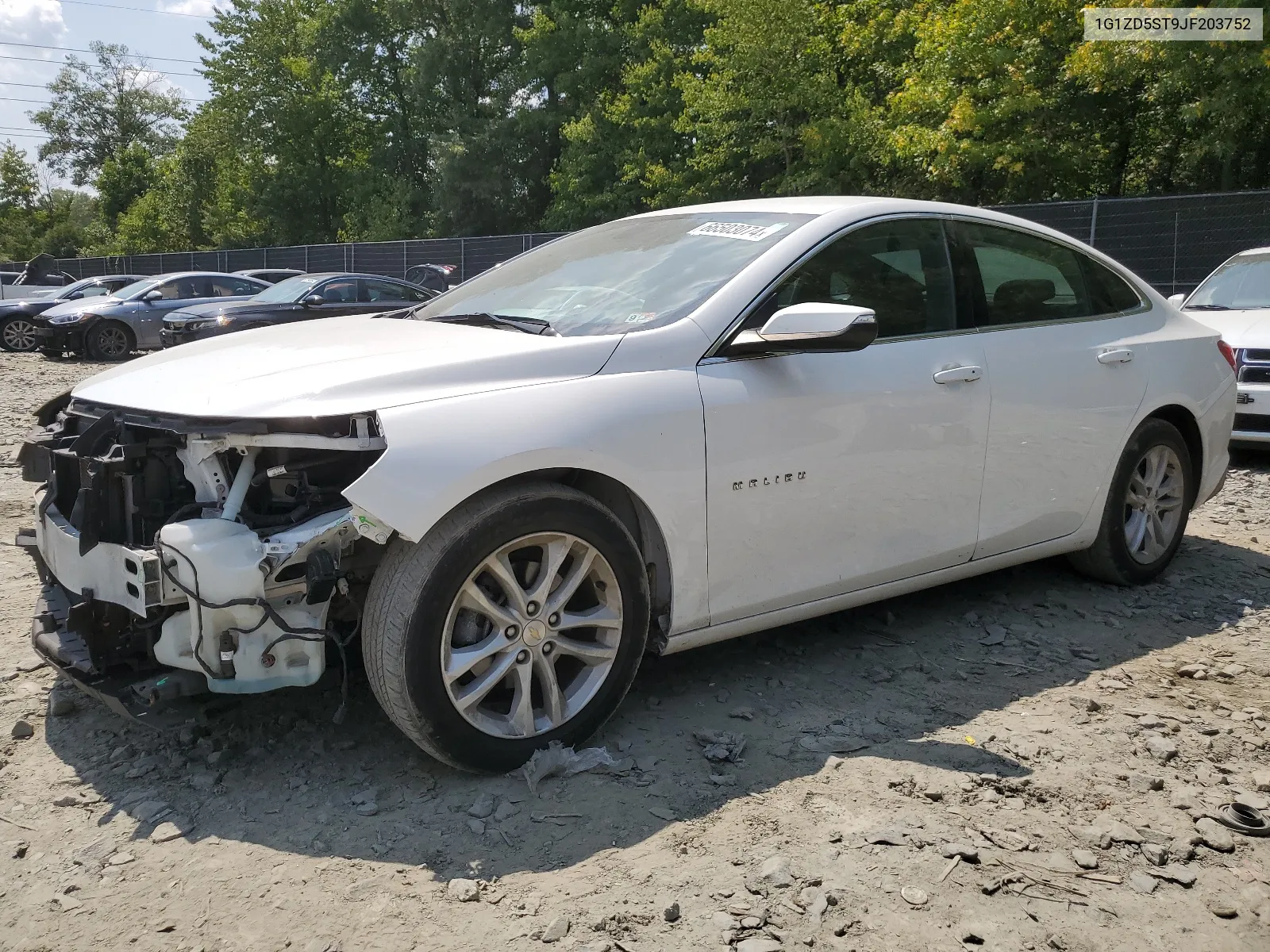 2018 Chevrolet Malibu Lt VIN: 1G1ZD5ST9JF203752 Lot: 66503074