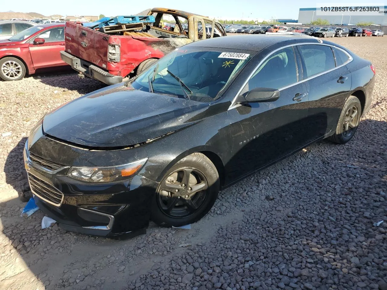 2018 Chevrolet Malibu Ls VIN: 1G1ZB5ST6JF263803 Lot: 67502884