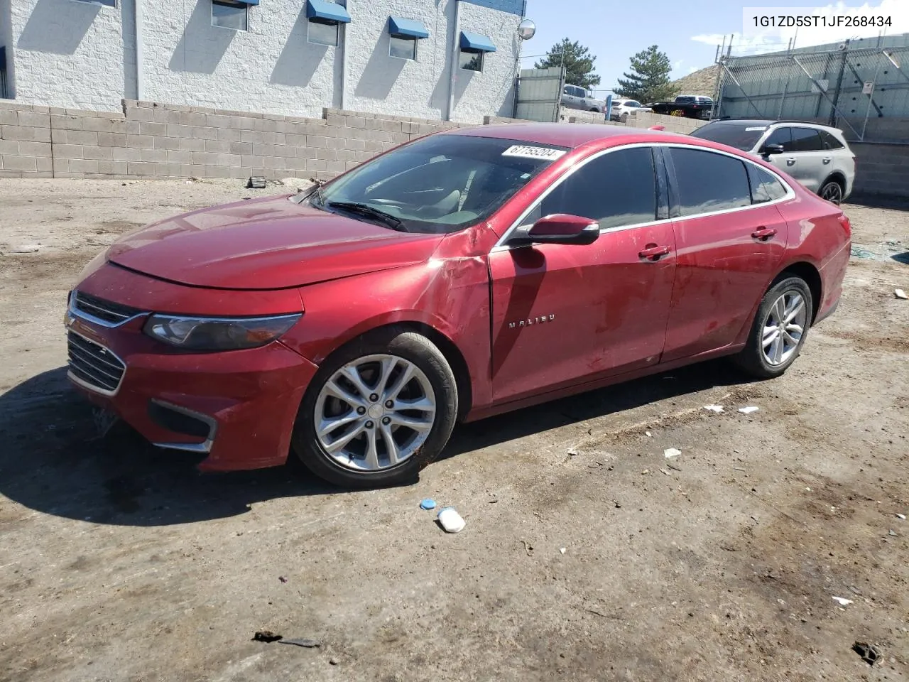 2018 Chevrolet Malibu Lt VIN: 1G1ZD5ST1JF268434 Lot: 67755204