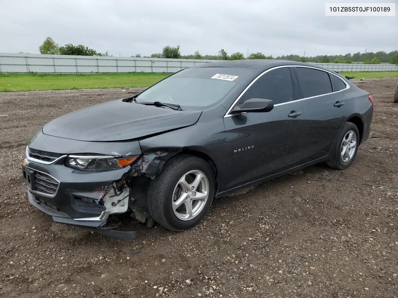 2018 Chevrolet Malibu Ls VIN: 1G1ZB5ST0JF100189 Lot: 70212674