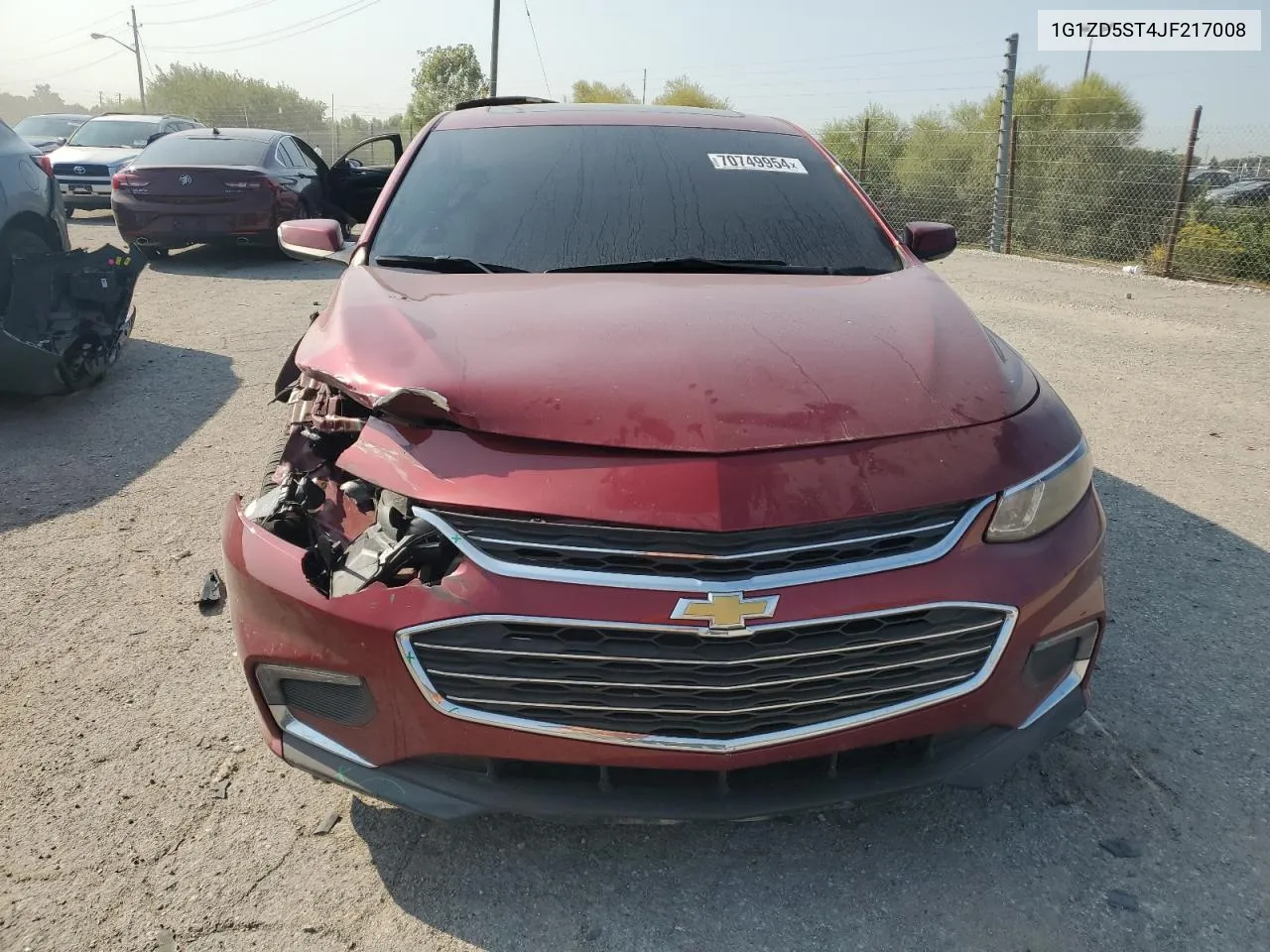 2018 Chevrolet Malibu Lt VIN: 1G1ZD5ST4JF217008 Lot: 70749954