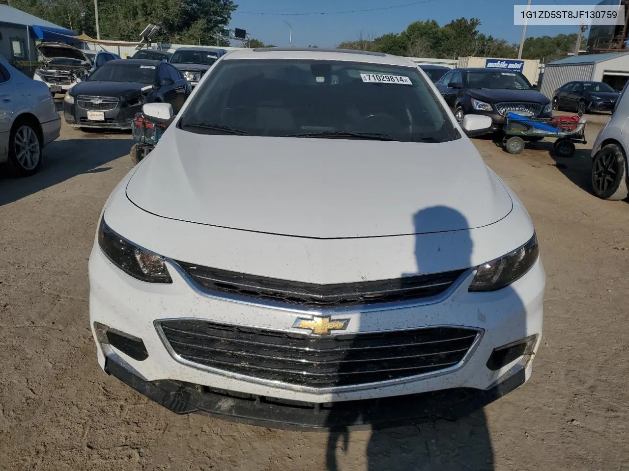 2018 Chevrolet Malibu Lt VIN: 1G1ZD5ST8JF130759 Lot: 71029814