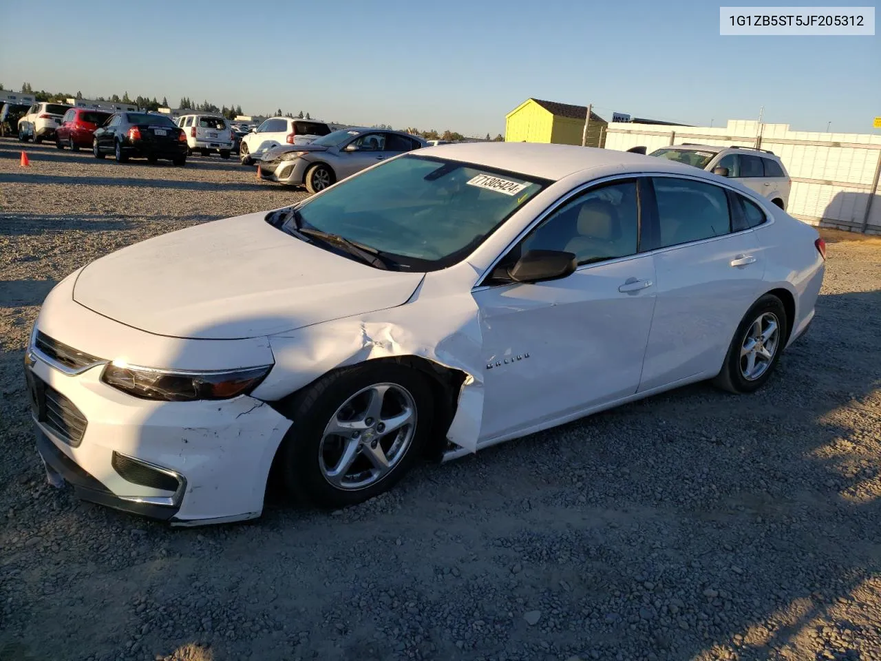 2018 Chevrolet Malibu Ls VIN: 1G1ZB5ST5JF205312 Lot: 71305424