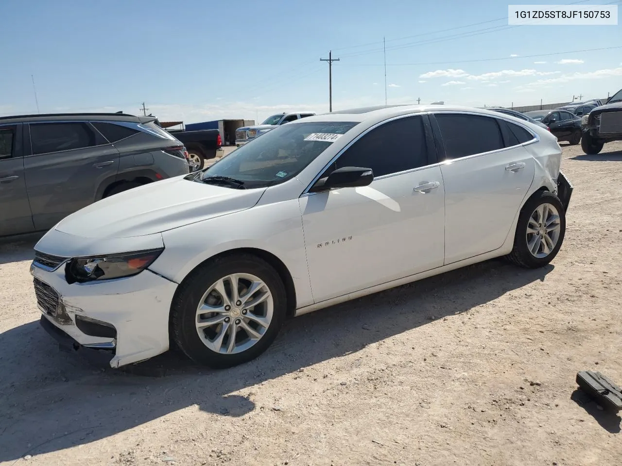 2018 Chevrolet Malibu Lt VIN: 1G1ZD5ST8JF150753 Lot: 71403274