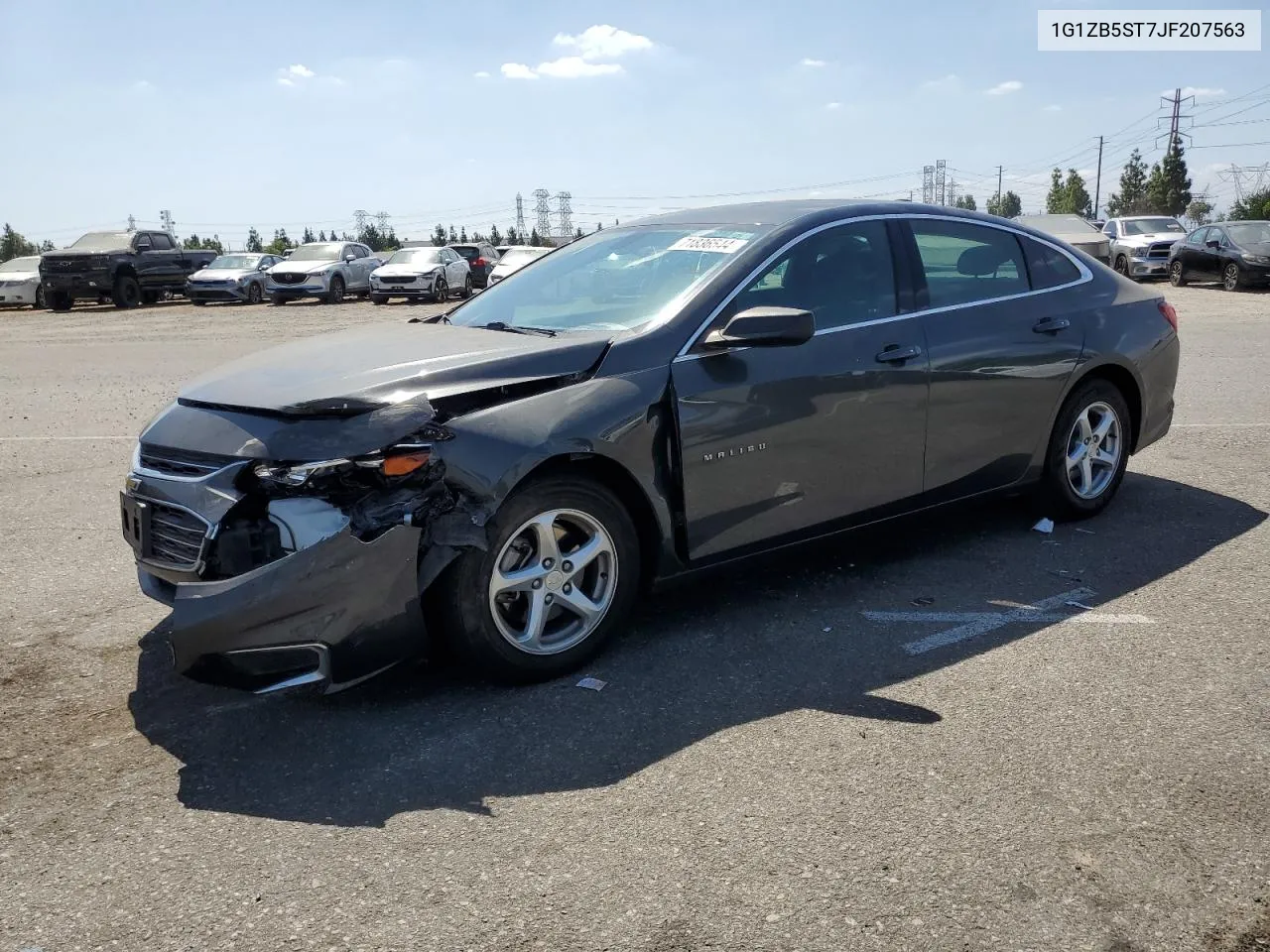 2018 Chevrolet Malibu Ls VIN: 1G1ZB5ST7JF207563 Lot: 71836544