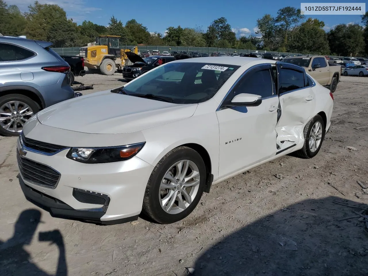 2018 Chevrolet Malibu Lt VIN: 1G1ZD5ST7JF192444 Lot: 72131274