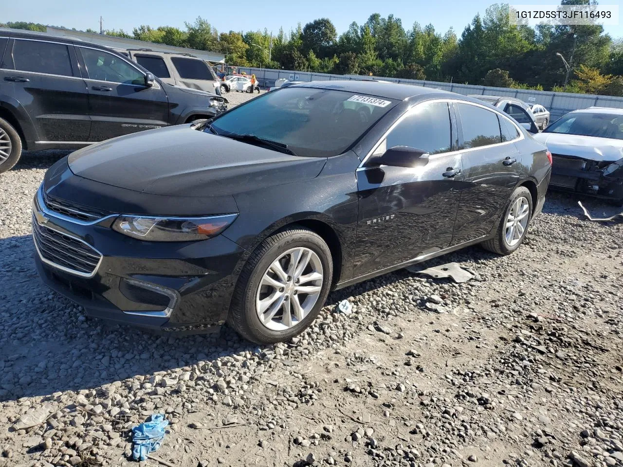 2018 Chevrolet Malibu Lt VIN: 1G1ZD5ST3JF116493 Lot: 72131374