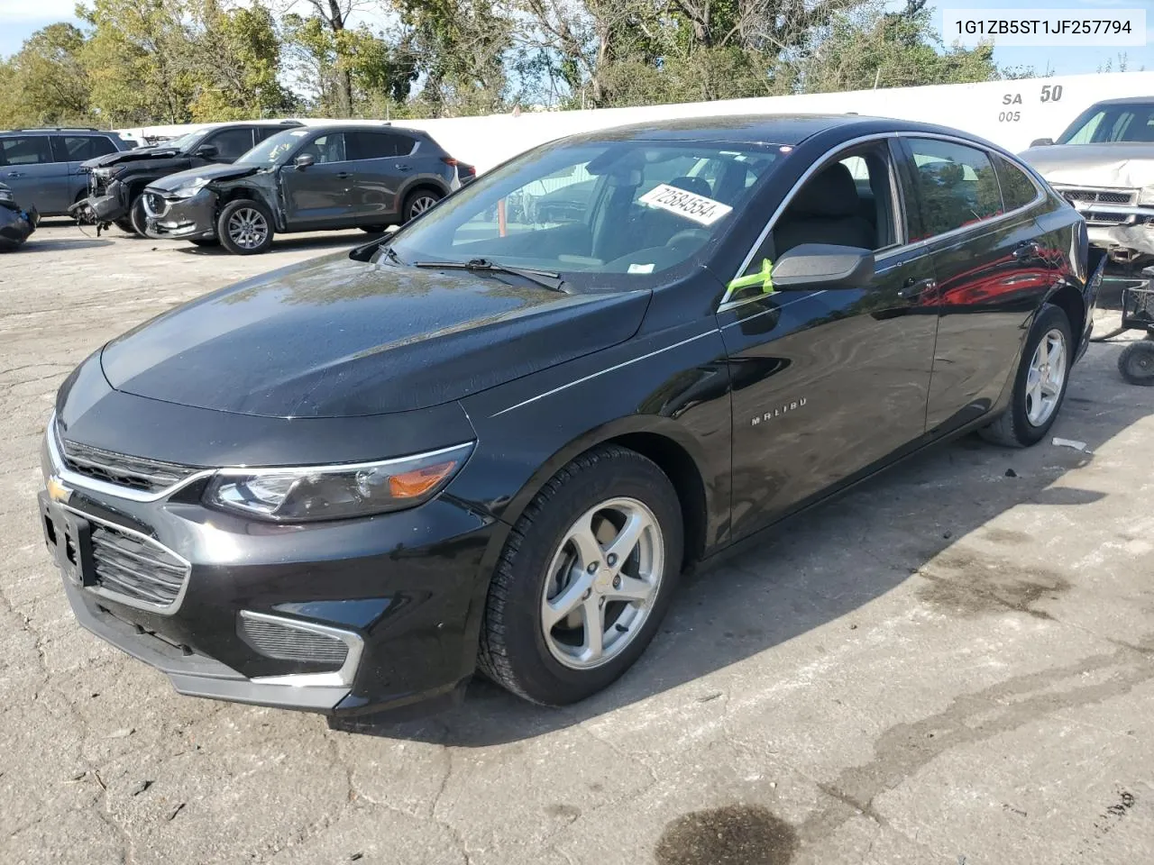 2018 Chevrolet Malibu Ls VIN: 1G1ZB5ST1JF257794 Lot: 72584554